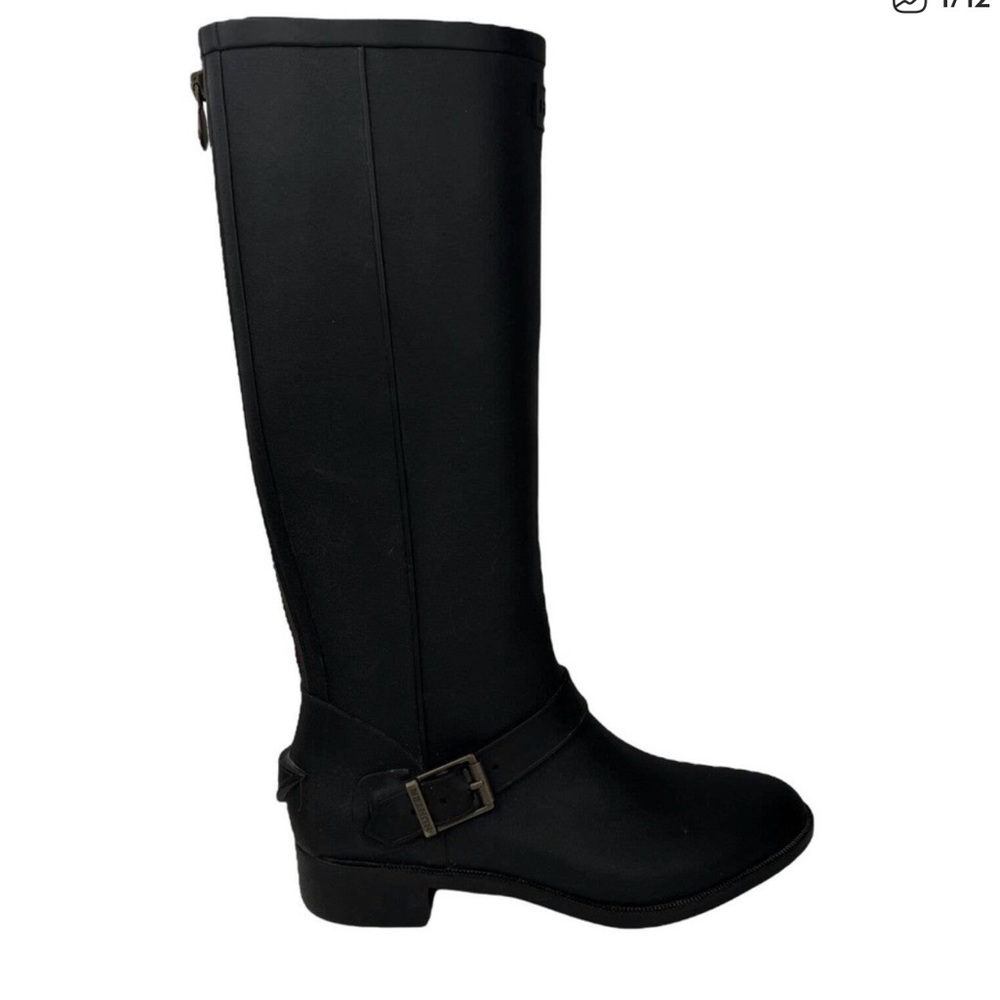 Hunter Navy Blue Belsize Mercer Rubber Knee High Rain Boot Riding  w7